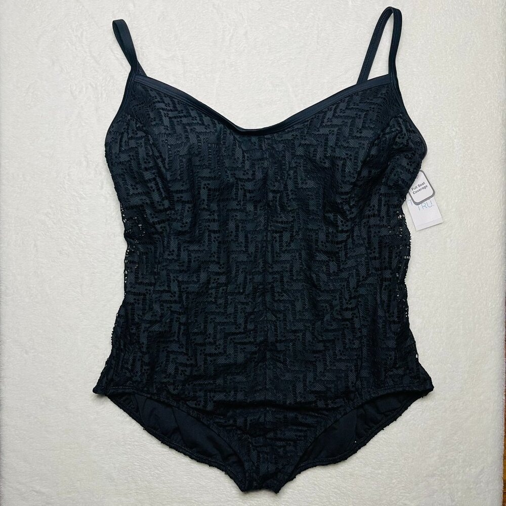 Time & Tru Black Swim Suit Size 2XL